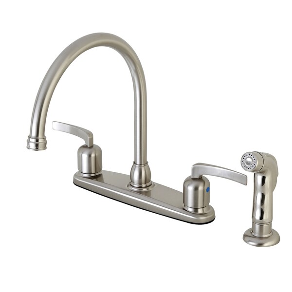 Kingston FB798EFLSP 8-Inch Centerset Kitchen Faucet with Sprayer FB798EFLSP - main